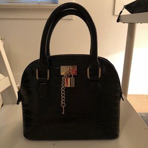 COPY - Black leather hand bag